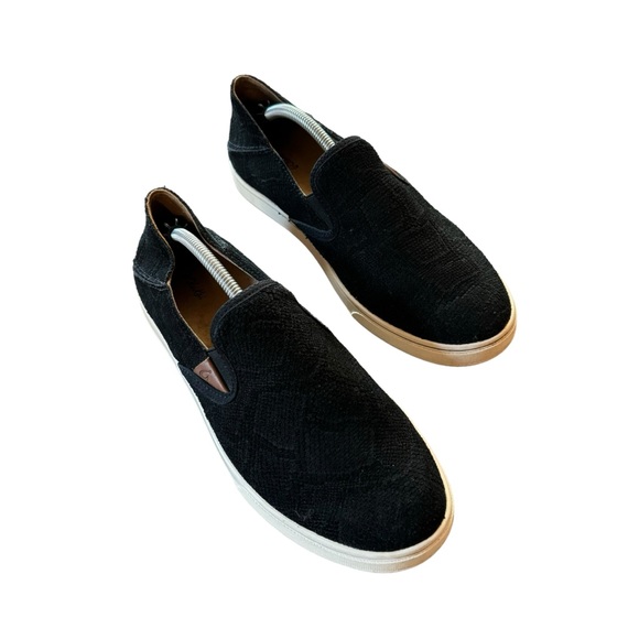 Women’s Olukai Size 9 Black Pehuea Snake/Python Print Suede Slip On Loafers - Picture 1 of 10